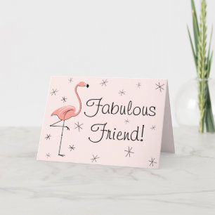 Flamingo Rosa Fabulous Friend! hälsning-kort Kort