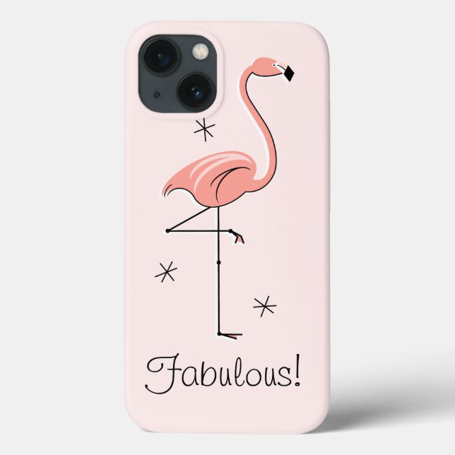 Flamingo Rosa "Fabulous!" iPad-väska (Baksida)
