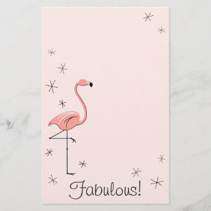 Flamingo Rosa Fabulous! konstorsmateriel Brevpapper