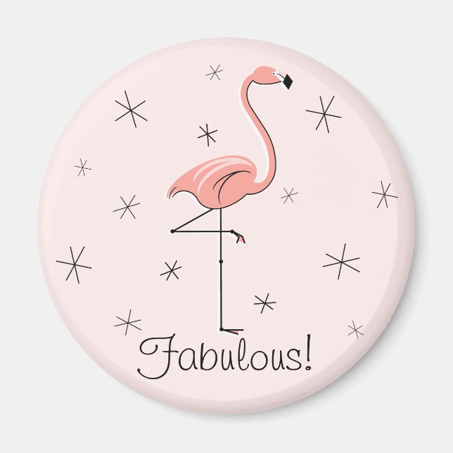 Flamingo Rosa Fabulous magnet (Framsidan)