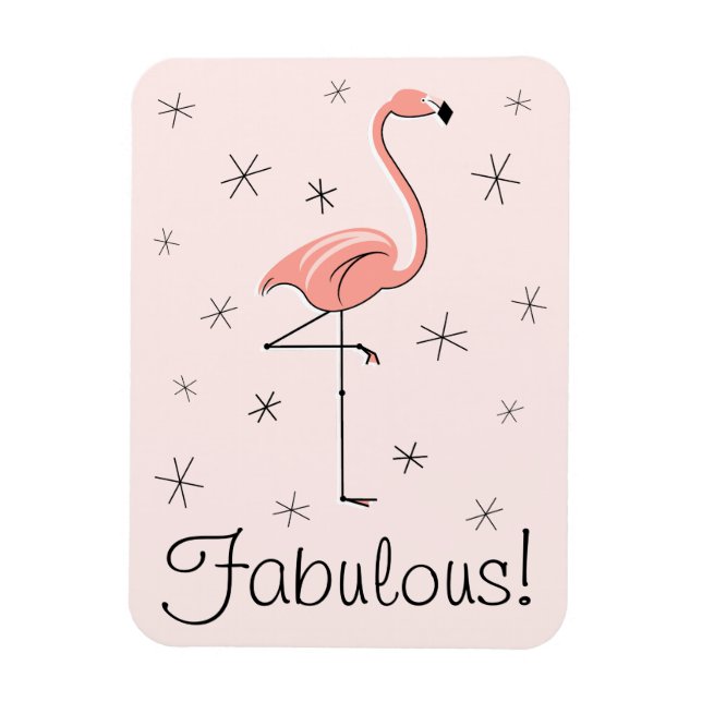 Flamingo Rosa Fabulous magnet Fleous Fleed (Vertikal)