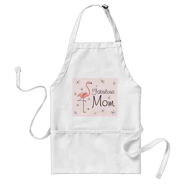 Flamingo Rosa Fabulous Mamma apron Förkläde (Framsidan)