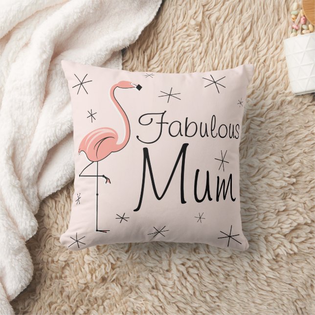 Flamingo Rosa "Fabulous Morsa" dekorativ kudde (Filt)
