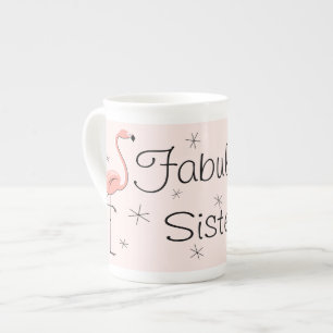 Flamingo Rosa Fabulous Sister! china mugg Benporslin Mugg