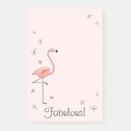 Flamingo Rosa "Fabulous!" vertikal Post-it Block