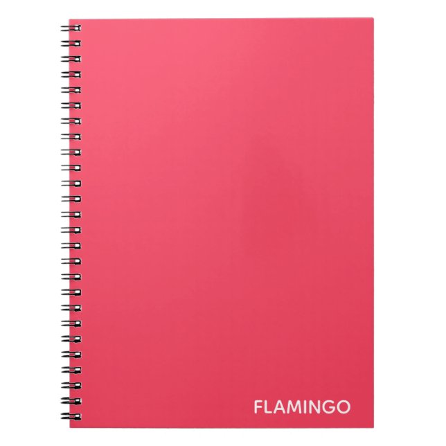 Flamingo rosa färg namn anteckningsbok (Framsidan)