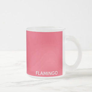 Flamingo rosa färg namn frostad glasmugg