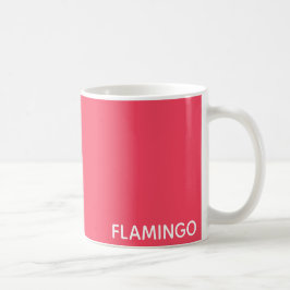 Flamingo rosa färg namn kaffemugg
