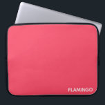 Flamingo rosa färg namn laptop fodral<br><div class="desc">Flamingo rosa färg namn</div>