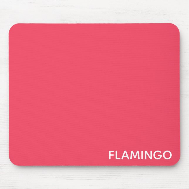 Flamingo rosa färg namn musmatta (Framsidan)