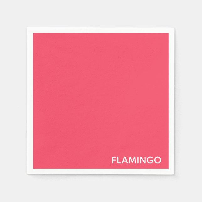 Flamingo rosa färg namn pappersservett (Framsidan)