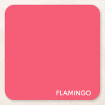 Flamingo rosa färg namn underlägg papper kvadrat<br><div class="desc">Flamingo rosa färg namn</div>