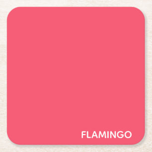 Flamingo rosa färg namn underlägg papper kvadrat