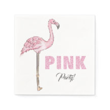 Flamingo Rosa Fest Modern Enkel