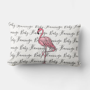 Flamingo rosa flamingo, tropiska fåglar av rosa lumbarkudde