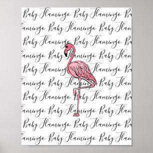 Flamingo rosa flamingo, tropiska fåglar av rosa poster