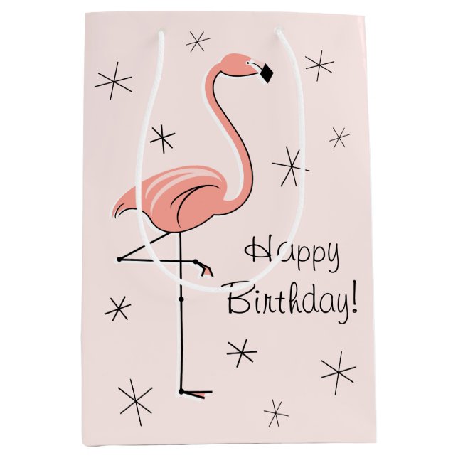 Flamingo Rosa "Grattis på födelsedagen!" presentsä (Framsidan)