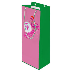 Flamingo Rosa jul Ljus till Vin Bag