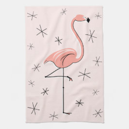 Flamingo Rosa kökshandduk