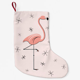 Flamingo Rosa-lagring Liten Julstrumpa