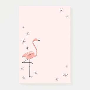 Flamingo Rosa lodrät Post-it Block