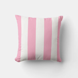 Flamingo Rosa och White Rand Lumbar Pillow Kudde