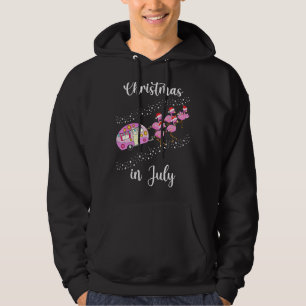 Flamingo Rosa Retro Camping Car jul i juli Hoodie