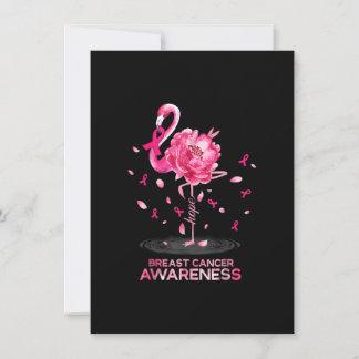 Flamingo Rosa Ribbon Breast Cancer Awareness Inbjudningar
