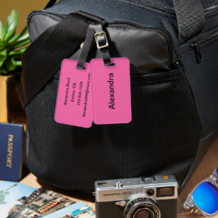 Flamingo Rosa Solid Färg Bagagebricka