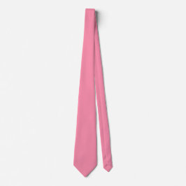 Flamingo Rosa Solid Färg Satin Necktie Slips