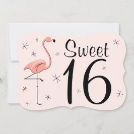 Flamingo Rosa 'Sweet 16' inbjudningsklass Inbjudningar