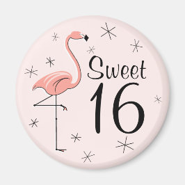 Flamingo Rosa Sweet 16 magnet