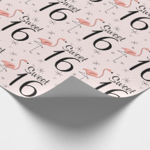Flamingo Rosa 'Sweet 16' omslag papper