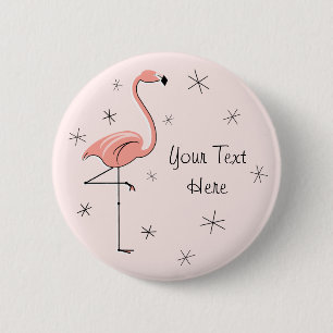 Flamingo Rosa 'Text'-knapp Knapp