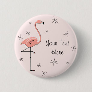 Flamingo Rosa 'Text'-knapp Knapp