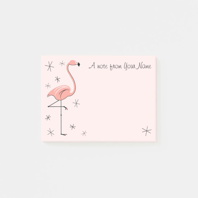 Flamingo Rosa "Text" Post-it Block (Framsida)