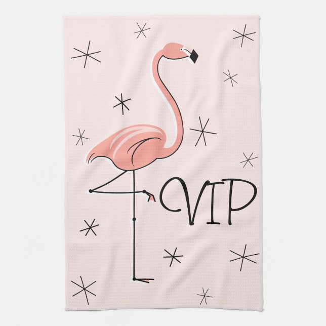 Flamingo Rosa VIP kökshandduk (Vertikal)