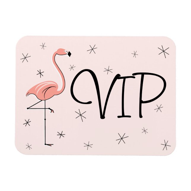 Flamingo Rosa VIP-magnet flexibel Magnet (Horisontell)