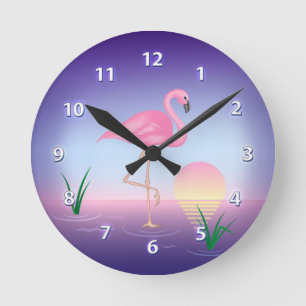 Flamingo Rund Klocka