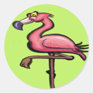 Flamingo Runt Klistermärke