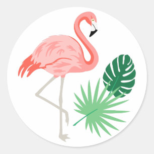 Flamingo Runt Klistermärke