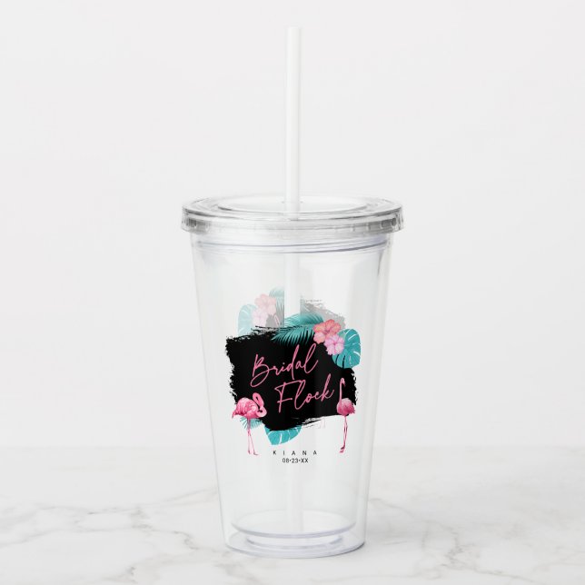 Flamingo Sängkammar Bröllopssvärm ID930 Take Away Mugg (Framsida)