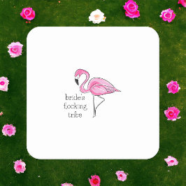 Flamingo Sängkammarbrudtärna Flockning Stamm Underlägg Papper Kvadrat