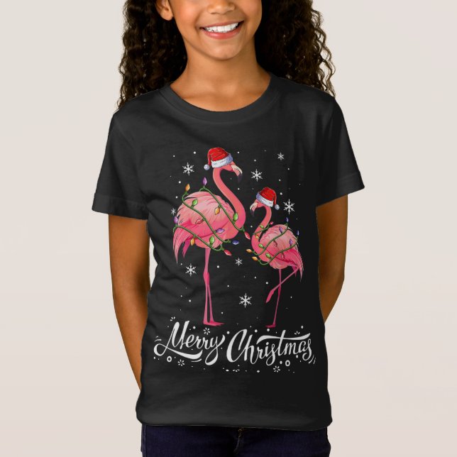 Flamingo Santa Light Sweater Flamingo Ch T Shirt (Framsida)