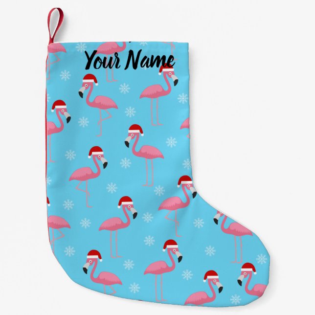 Flamingo Santa Liten Julstrumpa (Framsidan)