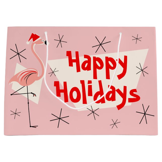 Flamingo Santa Rosa Glad helg stor presentväska (Framsidan)