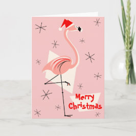 Flamingo Santa Rosa God jul Helgkort