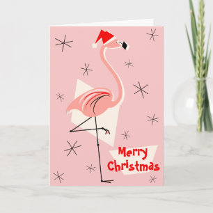 Flamingo Santa Rosa God jul Helgkort