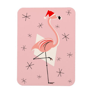 Flamingo Santa Rosa magnet flexibel porträtt