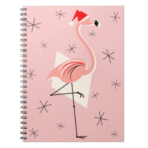 Flamingo Santa Rosa notebook Anteckningsbok Med Spiral